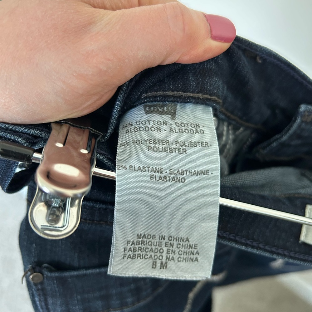 Levi’s Perfectly‎ Slimming 512 Straight Leg Jeans Denim Size 8M - Picture 8 of 8